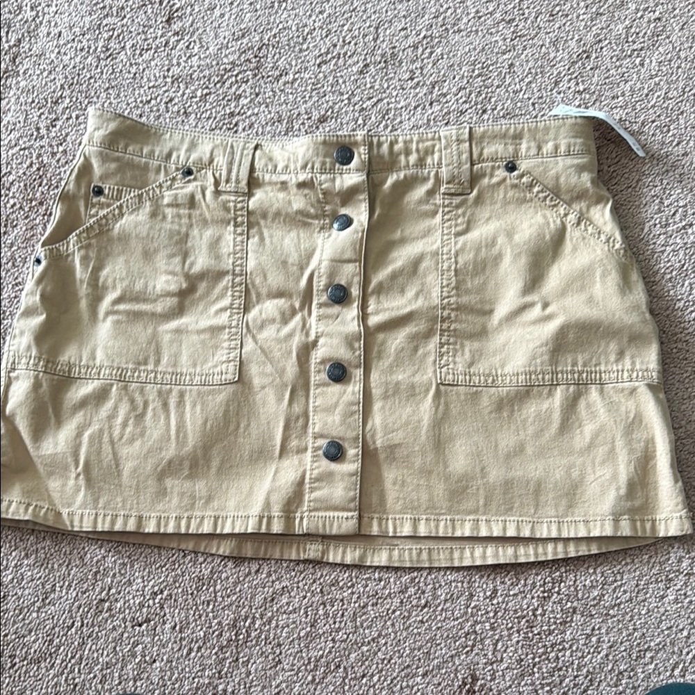 Abercrombie NWTS Tan 2000s Utility Skirt